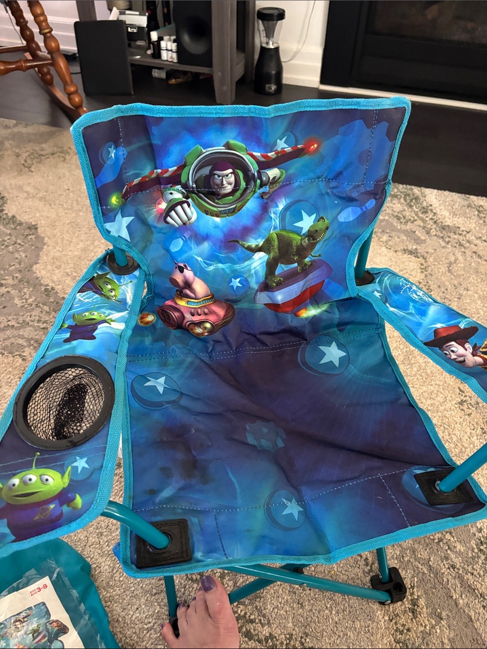 Kids Folding Camp Chair - Turquoise Toy Story